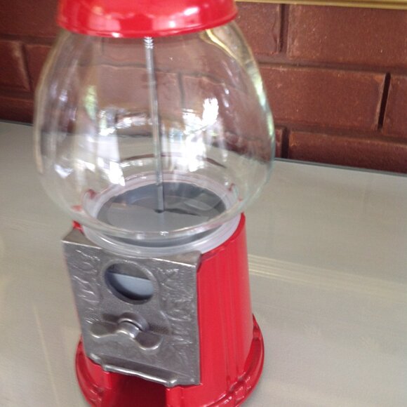 Vintage Red Carousel Gumball Machine - Picture 2 of 5